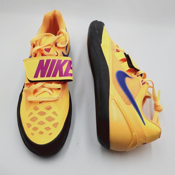 Mens Sz 10 Nike Throwing Shoes Zoom Rotational 6 Athletic Hook & Loop FZ9606-800